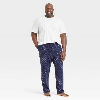 Men's Big & Tall Deer Print Microfleece Pajama Pants - Goodfellow & Co™  Navy Blue 3xlt : Target