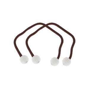 Unique Bargains Magnetic Buckle Large Faux Pearl Curtain Strap Polyester Rare Earth Magnet 2 Pcs - 1 of 4