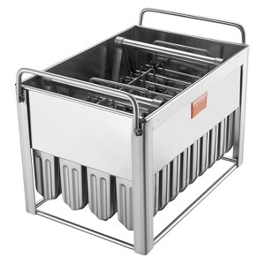 VEVOR Commercial Popsicle Moulds, 40PCS Round-Head Ice Pop Moulds with Double Slot, Stainless Steel Ice Lolly Popsicle Moulds - 1 of 4