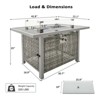 AZL1 Life Concept Utility Storage Bins 43" Propane Gas Fire Pit Table Open Weave Wicker Fire Pit for Garden Backyard, Gray, 43"*22.1"*25" - 3 of 3