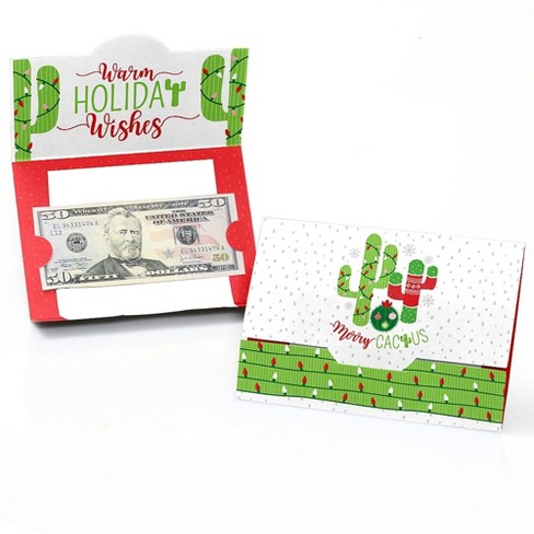 Big Dot of Happiness - Jolly Santa Claus - Christmas Party Money and Gift Card Sleeves - Nifty Gifty Card Holders - Set of 8