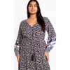 Women's Plus Size Faith Placement Maxi Dress - navy | CITY CHIC - image 4 of 4