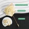 Unique Bargains Ribbon Alloy Outdoor Wedding Rose Flower Lapel Pin 48 Pcs - 2 of 4