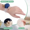 Unique Bargains Wrist Corsage Artificial Flower Elastic Band Fabric Wrist Corsage Bracelet - 2 of 4
