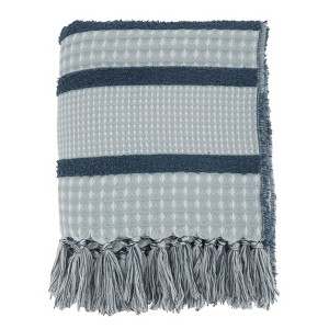 Saro Lifestyle Waffle Weave Reversible Throw Blanket - 1 of 4
