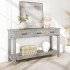 Entryway Table, Console Table with Storage Drawers, 3 Tier Farmhouse Wooden Sofa Table, Hallway Table for Entryway, Living Room - 2 of 4