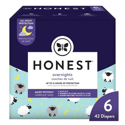 The Honest Company Overnight Diapers Sleepy Sheep - Size 6 - 42ct