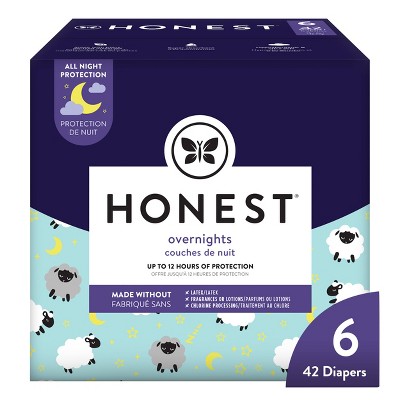 Photo 1 of SIZE 6 The Honest Company Clean Conscious Sleepy Sheep Disposable Overnight Diapers - Size 6 - 42ct