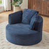 NicBex Compressible Corduroy Round Chair with Cushioned Backrest, Modern Comfy Chair for Living Room,Office,Apartment - 4 of 4