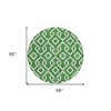 Emerald And Ivory Geometric Washable Indoor Outdoor Area Rug - 3 of 4