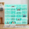 YIYIBYUS 24Pcs Shoe Storage Box, Shoes Case, Stackable Shoe Organizer, Green - 2 of 4