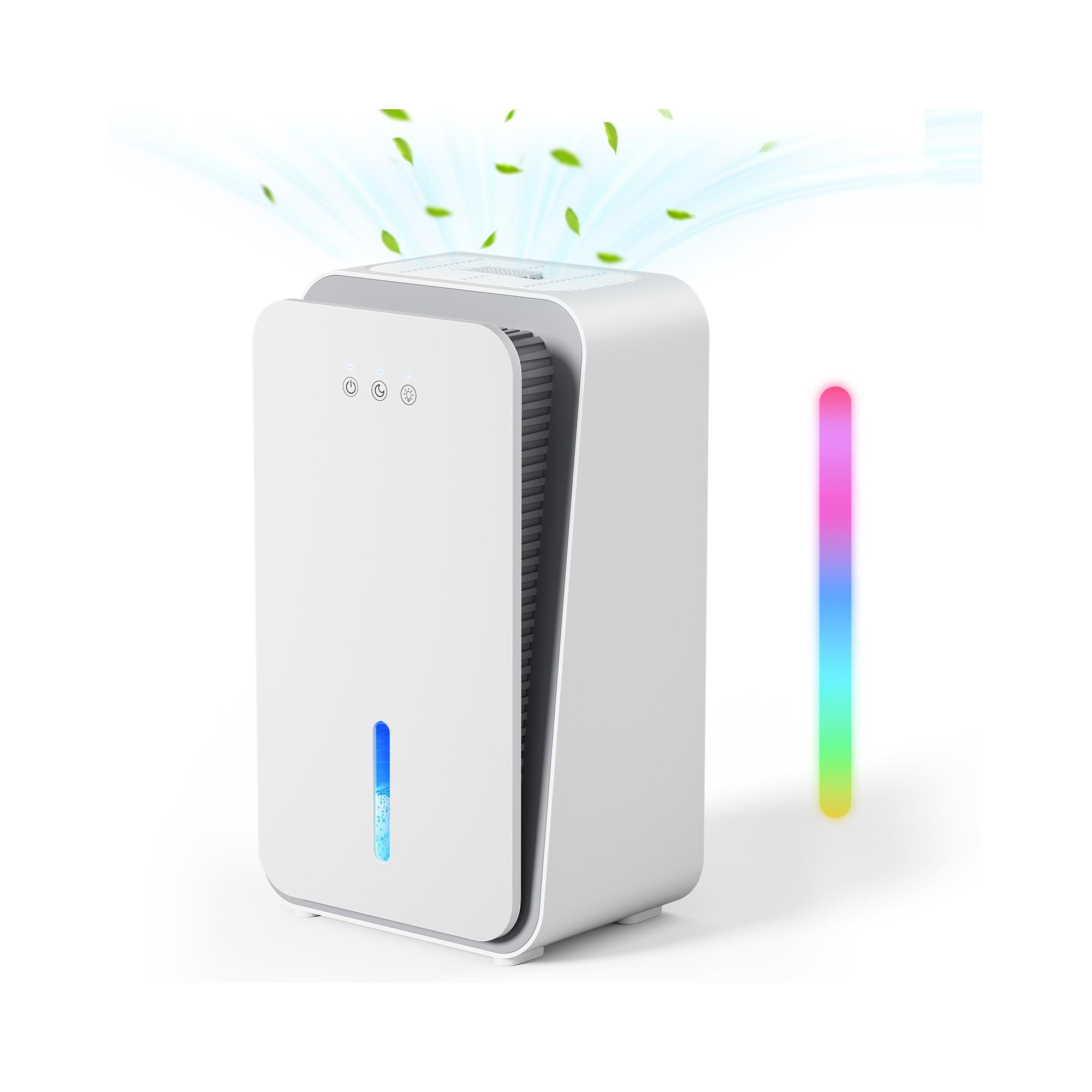 Teendow Portable Dehumidifier for Home,1000 sq.ft Dehumidifier with Auto Shut-Off,Sleep Mode&Timer,Dehumidifiers for Bedroom, Bathroom,7-Color Light