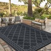 Outdoor Rug Modern Carpet Waterproof Plastic Straw Rug UV-Resistant Reversible Mat for Camping RV Porch Deck Balcony Beach - 2 of 4
