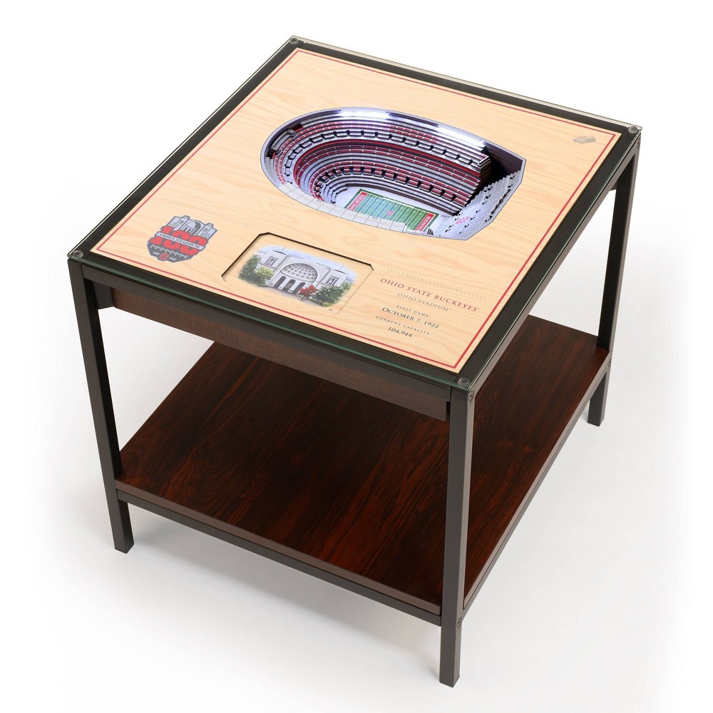 Photos - Coffee Table NCAA Ohio State Buckeyes 100th 25-Layer StadiumViews Lighted End Table