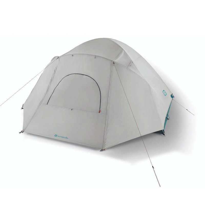 Outbound 8 Person 3 Season Lightweight Dome Camping Tent, Room Divider, Heavy Duty 600mm Coated Blackout Rainfly and Zip Up Carrying Bag, White/Gray, 1 of 7