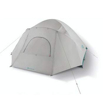 Outbound 8 Person 3 Season Lightweight Dome Camping Tent, Room Divider, Heavy Duty 600mm Coated Blackout Rainfly and Zip Up Carrying Bag, White/Gray