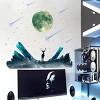 Moon Meteor Luminous Star Wall Stickers PVC Wall Decals Bedroom Living Room Self-Adhesive - 3 of 4