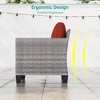 Sonkuki 2PCS Patio Single Sofas Outdoor Wicker Rattan Furniture Set w/ Soft Cushions for Garden Yard Porch - 3 of 4