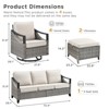 Buenhomino Outdoor Patio Furniture Sets, All-Weather PE Wicker Seating with Swivel Chairs, Sofas, Ottomans & Tables for Garden, Deck & Porch - 3 of 4