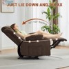 Recliner Chair, Manual Reclining Sofa with Massage and Heat, Comfy Overstuffed Rocking Chair with Side Pockets - 3 of 4