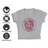 Women's Saved By The Bell tigers Cap Sleeve Baby Rib Crop Top - 4 of 4