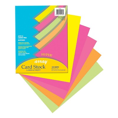 Pacon Array 65 Lb. Cardstock Paper 8.5 X 11 Black 100 Sheets