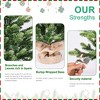 Whisen 4FT Prelit Artificial Christmas Tree with Glitter Base, LED Lights, 396 Tips, Red Berries & Pine Cones, PE/PVC Full Branches - 4 of 4