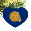 Albany State University Primary Logo Heart Love Wood Christmas Tree Holiday Ornament - 2 of 3