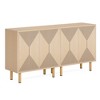 Kumasinova Modern 59.06" SideBoard Cabinet,Buffet Cabinet with 4 Doors & 2 Layer Storage Shelves for Living Room,Kitchen,Dinning Room,Natural - 2 of 4
