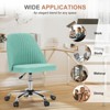 MAYEERTY Modern Fabric Armless Adjustable Swivel Office Desk Chairs with Wheels - 2 of 4