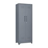 PDTEND 65" Utility Storage Cabinet with Locking Doors, Shelves & Hanging Rod - 3 of 4