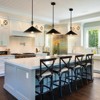 LLHZSY 15" Modern Industiral Dome Pendant Chandelier for Kitchen Island- Black/ White - 4 of 4