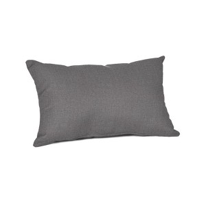 Casual Cushion Solid Sunbrella Fabric 1-Piece Indoor/Outdoor Lumbar Pillow, 19"W x 12"L - 1 of 4