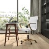 Emma and Oliver Modern Upholstered Mid-Back Home Office Chair with Arms and 5 Star Base - 2 of 4
