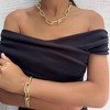 Adornia Gold Plated Chunky Paperclip Chain Bracelet - 3 of 4