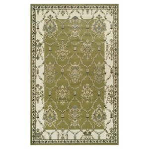 Elegant and Timeless Damask Traditional Formal Classic Floral and Vines with Border Indoor Old-World Unique Area or Runner Rug by Blue Nile Mills - 1 of 4
