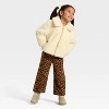 Toddler Girls' Holiday Dressy Faux Fur Jacket - Cat & Jack™ Cream - 3 of 3