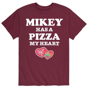 Men's - Teenage Mutant Ninja Turtles - Mikey Has a Piece of My Heart Short Sleeve Graphic T-Shirt - 1 of 4