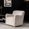 KINWELL 32.5" W Swivel Chenille Armchair Tufted Back Barrel Chair - 3 of 4