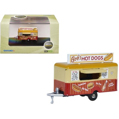 Mobile Trailer "Bob's Hot Dogs" Red and Yellow with Graphics 1/148 (N) Scale Diecast Model Car by Oxford Diecast