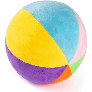 Plush Creations Rainbow Fabric Ball Rattle, Ages 0-36 Months