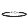 Black Bow Jewelry 3mm Black Leather Cord & Sterling Silver Starter Bead Bracelet - 3 of 4