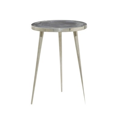 Contemporary Aluminum Tripod Accent Table Silver - Olivia & May