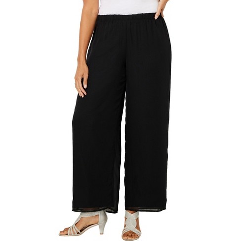 Catherines Women's Plus Size Cocktail Pant - 20 W, Black : Target