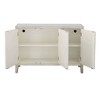 Treasure Trove Accents Three Door Credenza Windsor Burnished White: Mirrored Geometric Design, No Assembly Required - 4 of 4