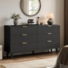 Gikpal 6 Drawer Dresser, Wooden Dressers for Bedroom, Fluted 53.2" Wide Modern Long Dresser TV Stand 6 Drawers for Bedroom, Home, Dinning, Living Room - 2 of 4