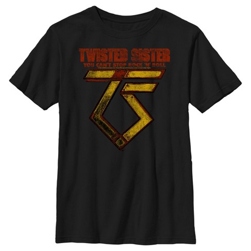 Boy's Twisted Sister You Can't Stop Rock 'n' Roll T-shirt - Black ...