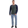 INSPIRE CHIC Men's Long Sleeve Tops Color Block Casual Raglan T-Shirt - 2 of 4