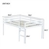COWLOWN Full Rubber Wood Loft Bed with Ladder, Low Height Loft Bed with Storage Space & Safety Guardrails for Kids - 2 of 4