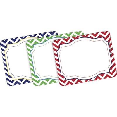 Barker Creek All Grades Self-Adhesive Name Tag Nautical Chevron 45/Pack LL1524